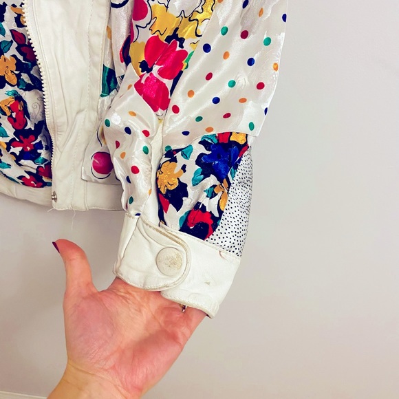 ✨Host Pick✨Unique Vintage 80’s leather bomber jacket - Picture 7 of 8